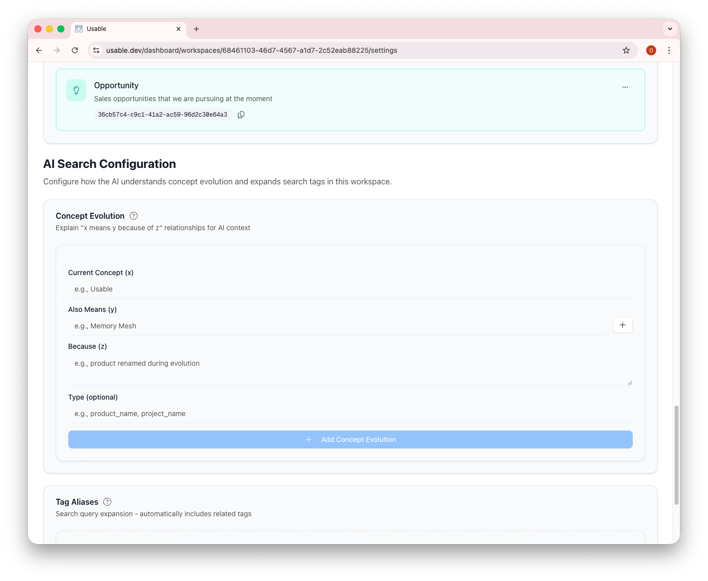 AI Search Configuration